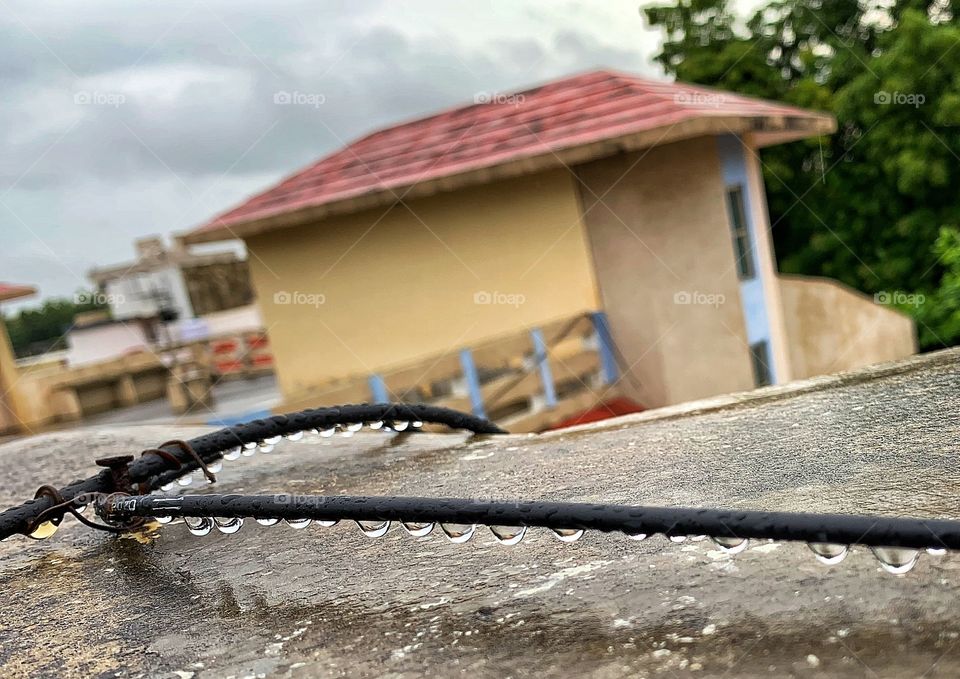 Water drops on cable wire
monsoon fun