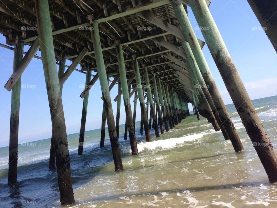 Under the fishing pier