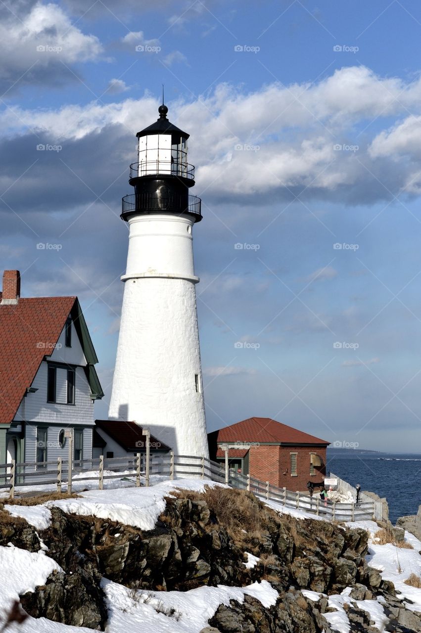 Lighthouse and Snow