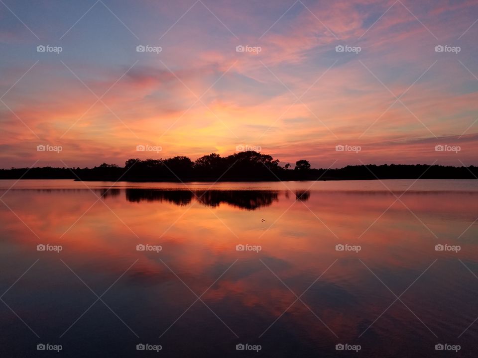 Sunset reflection