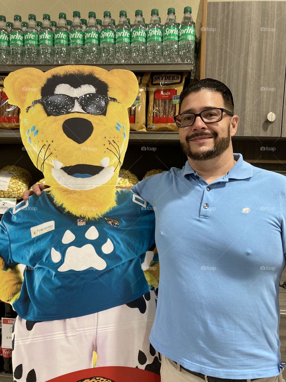 Selfie with chester cheetah at Publix 