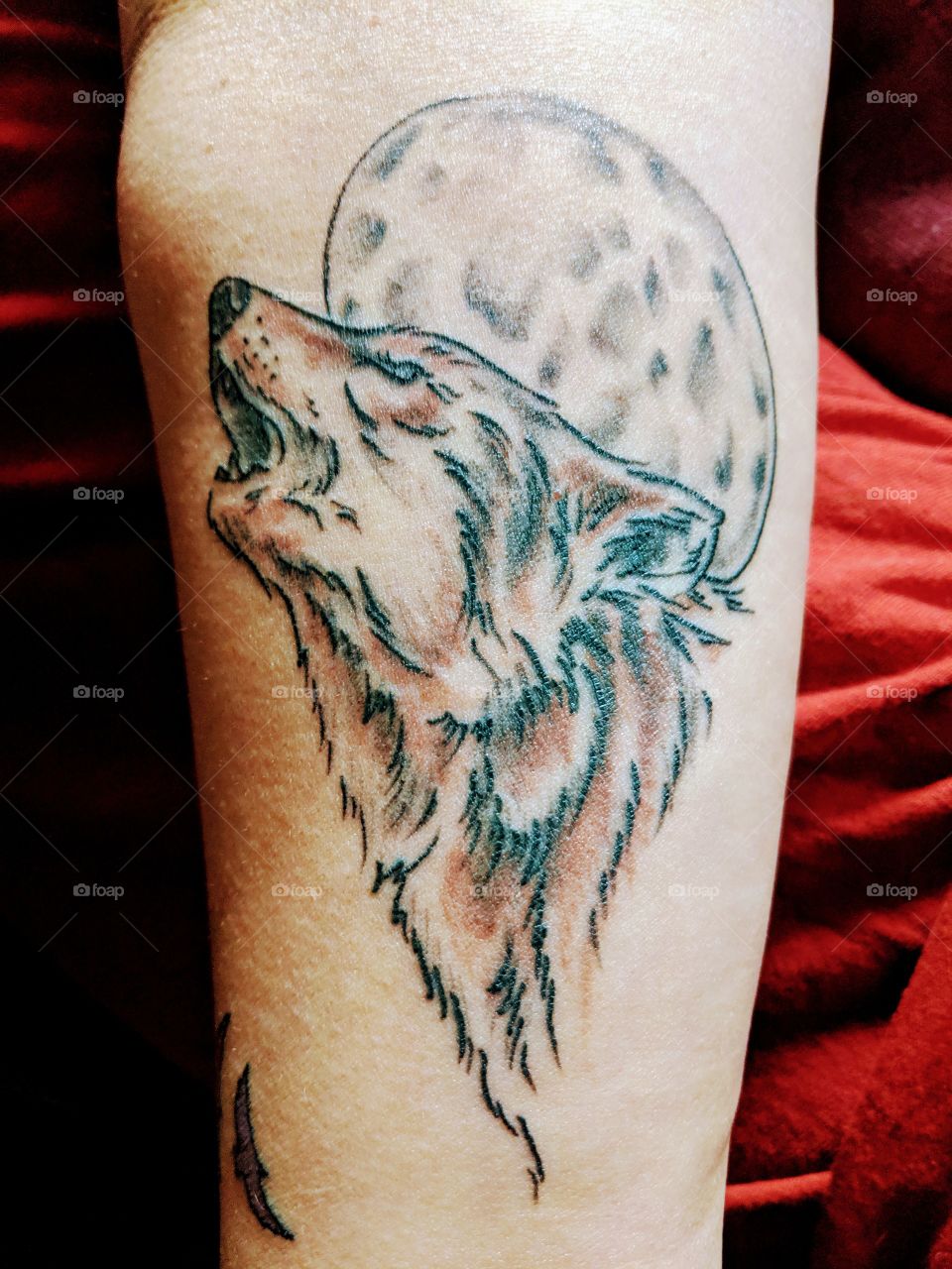 Wolf moon tattoo