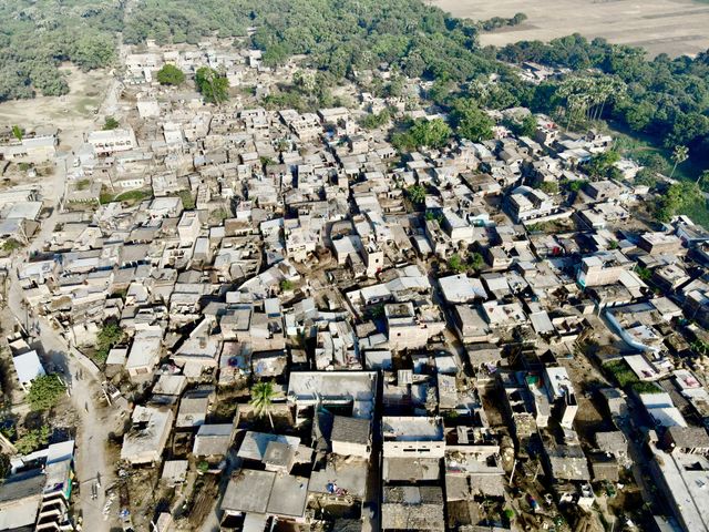 A muted amazing scene of a village