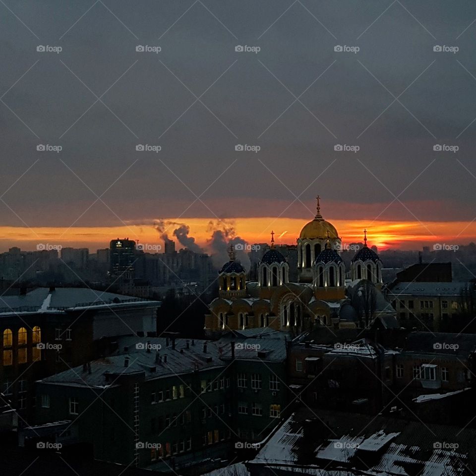 Sunset in Kiev