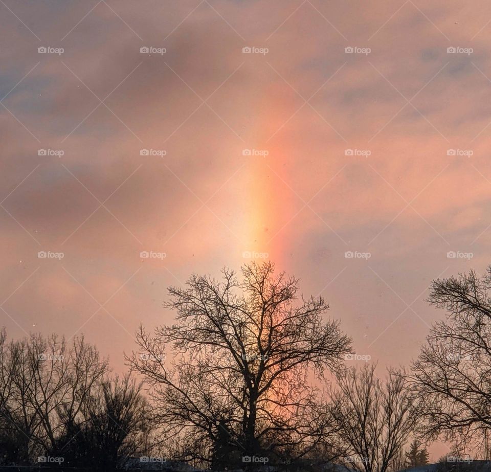 Sundog on a winter day