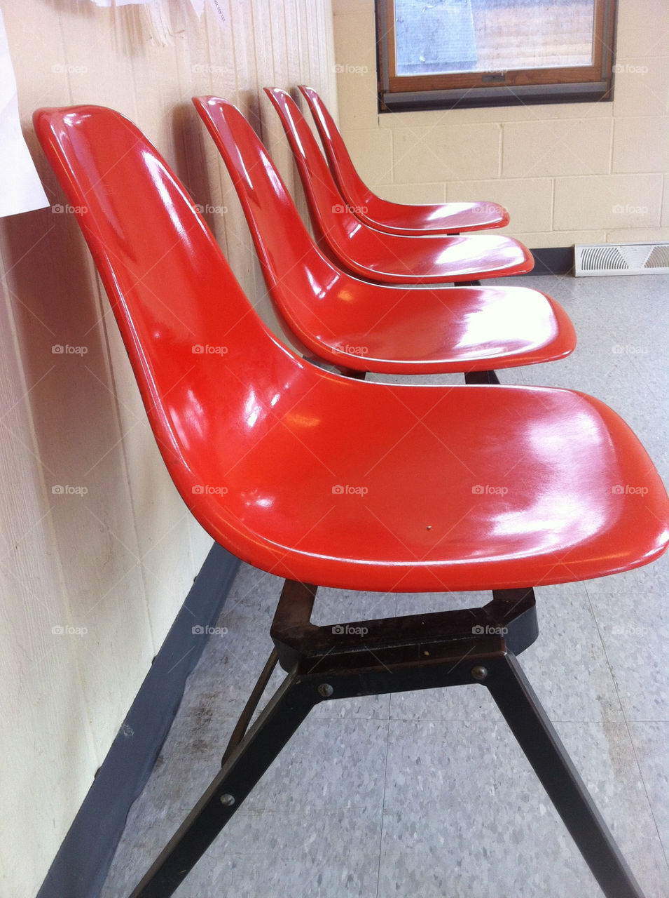 orange retro chairs by serenitykennedy