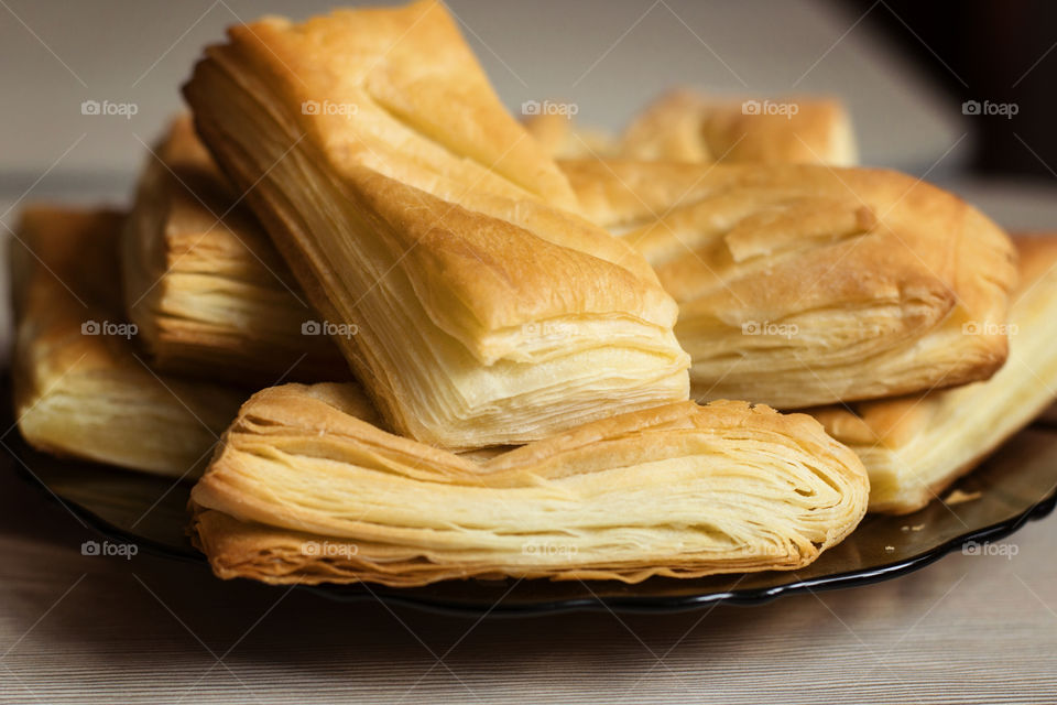 napoleon, breakfast, puff pastry