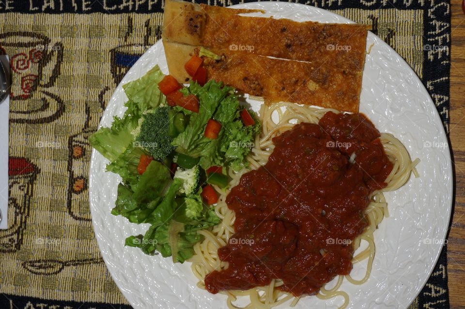 View of dinner from above