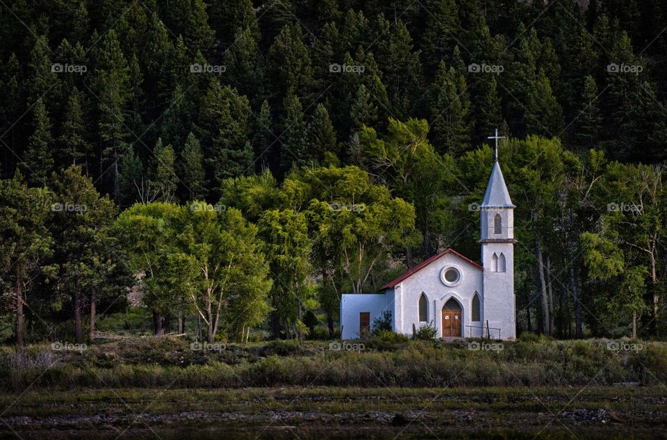 Little church in the mountains
