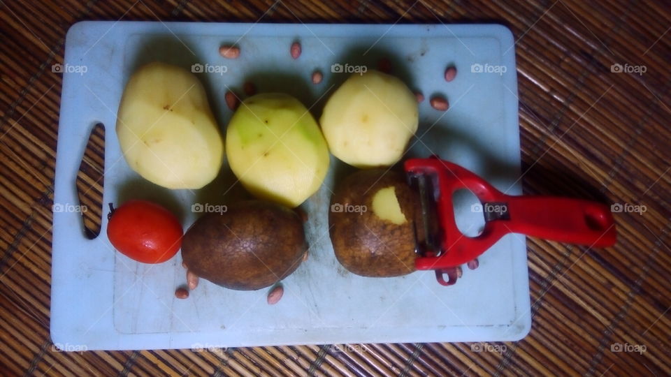 Husband's favorite potato, boiled first, freeze and fry