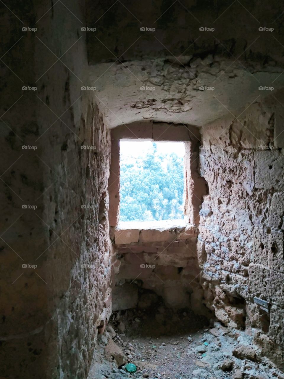 A window in the cave