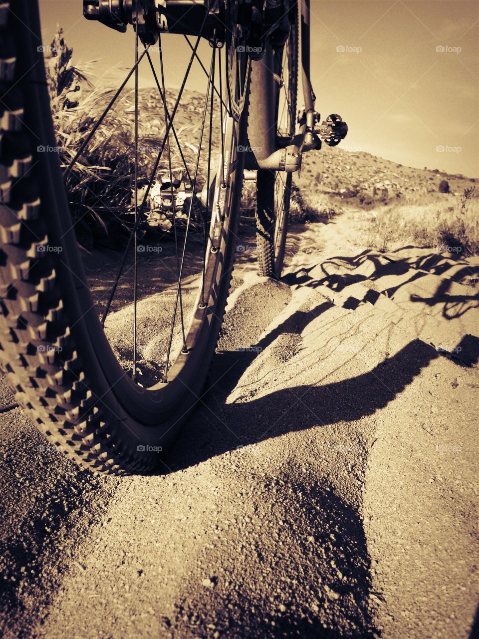 Just keep pedaling . A little sand makes for fun riding! 