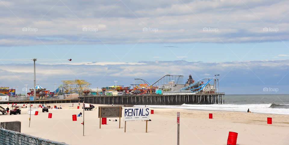 The Jersey Shore. The pier at Seaside Heights was not spared by Hurricane Sandy. Photo was taken 3 months before the storm hit. 