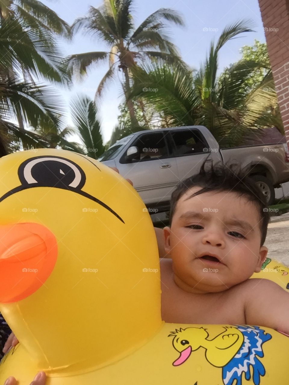 Playa sol y palmeras 