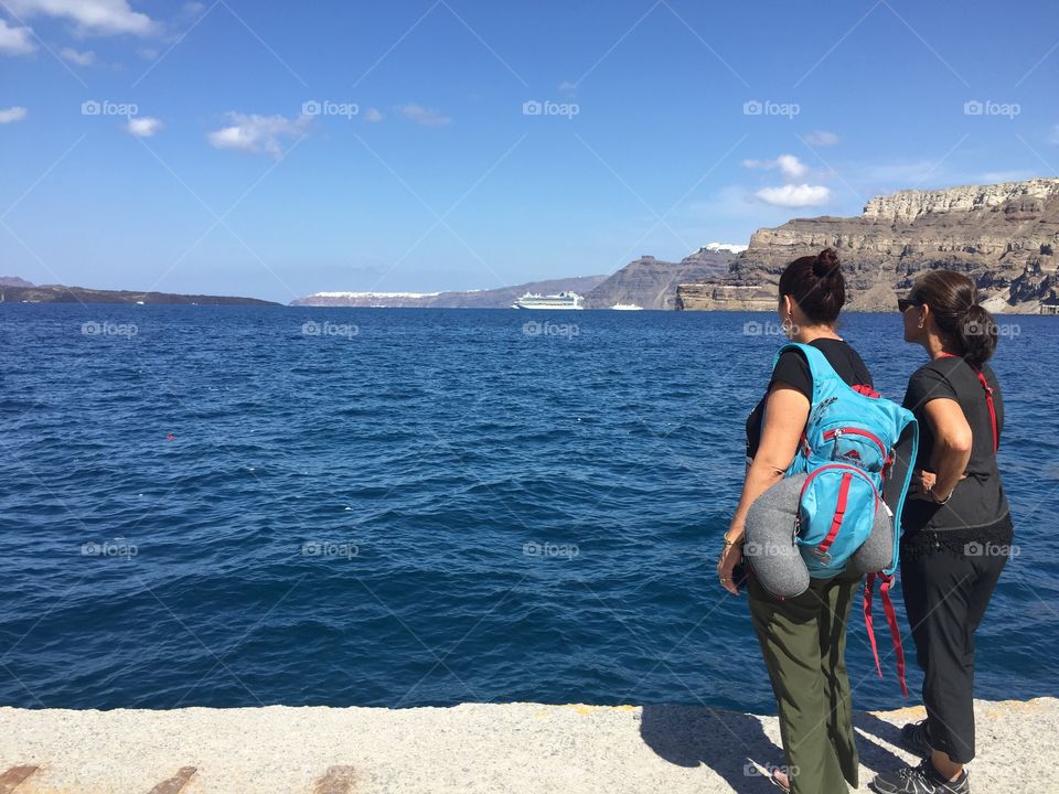 reluctantly leaving santorini. 