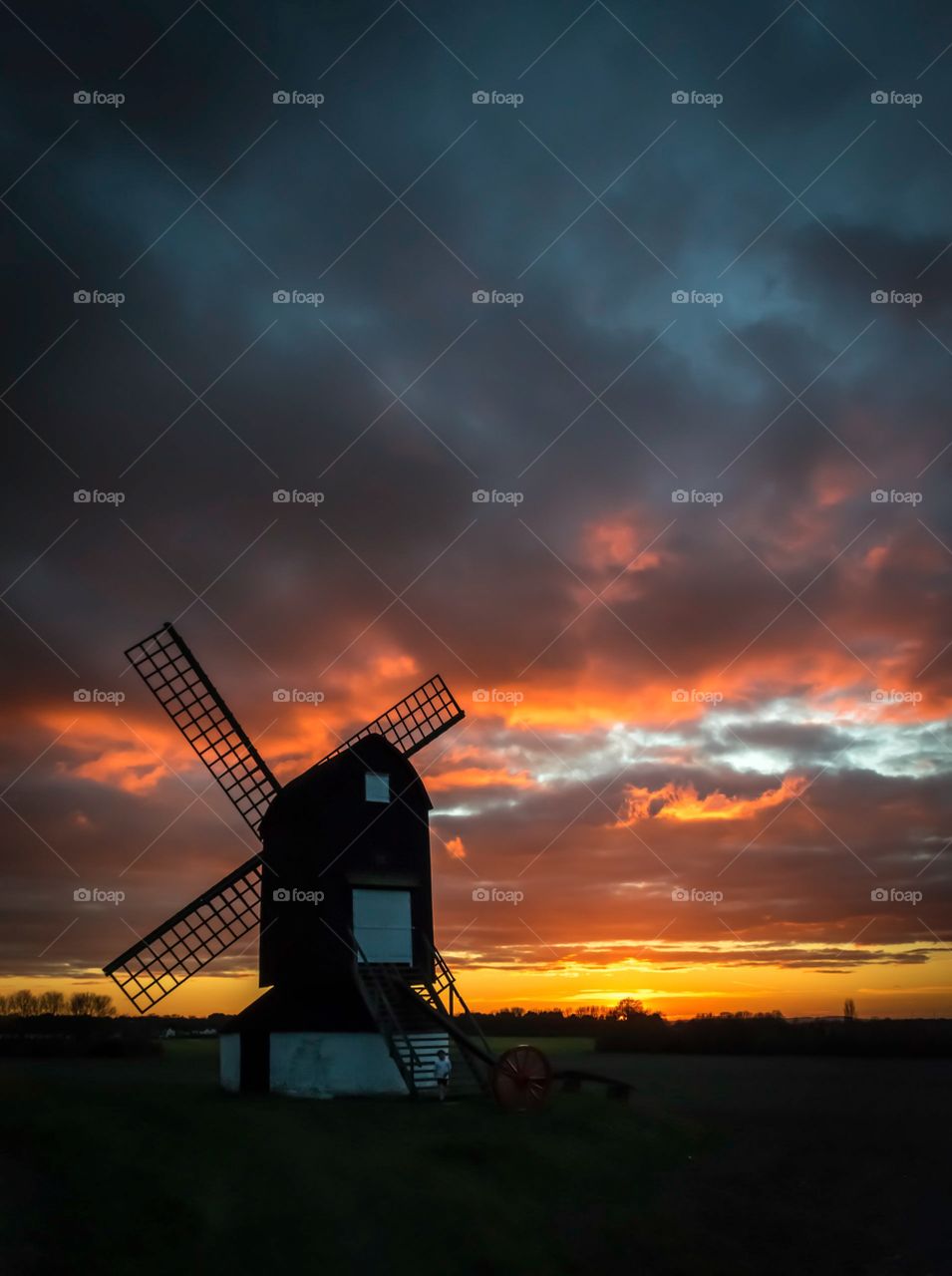 Sunset windmill
