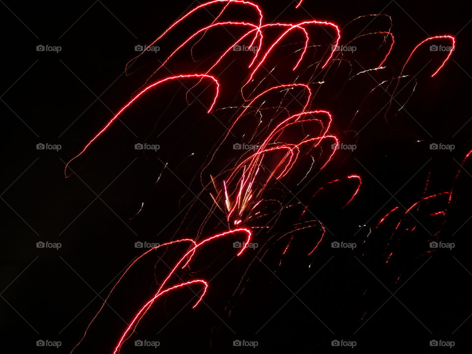 Red canes in the sky