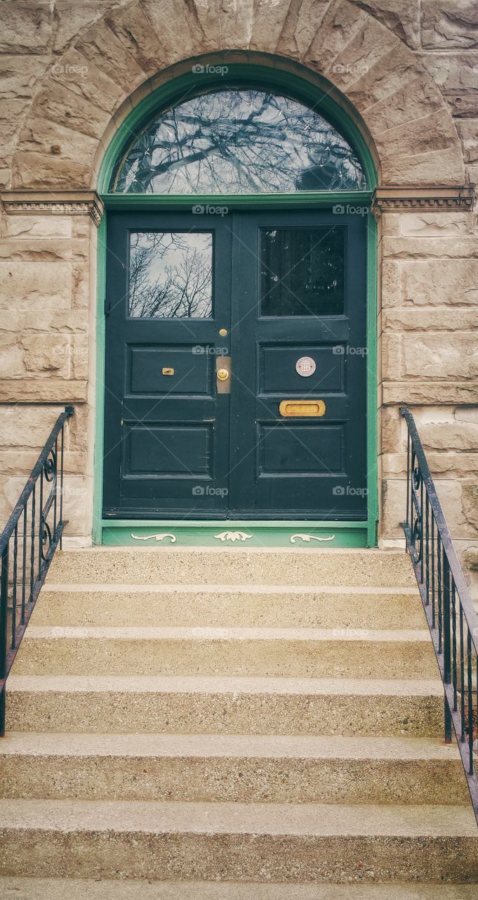 Green Vintage Door