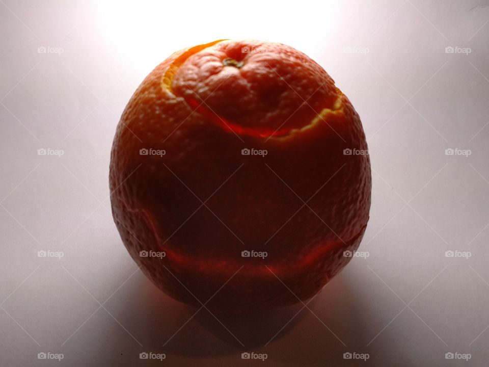 glowing orange