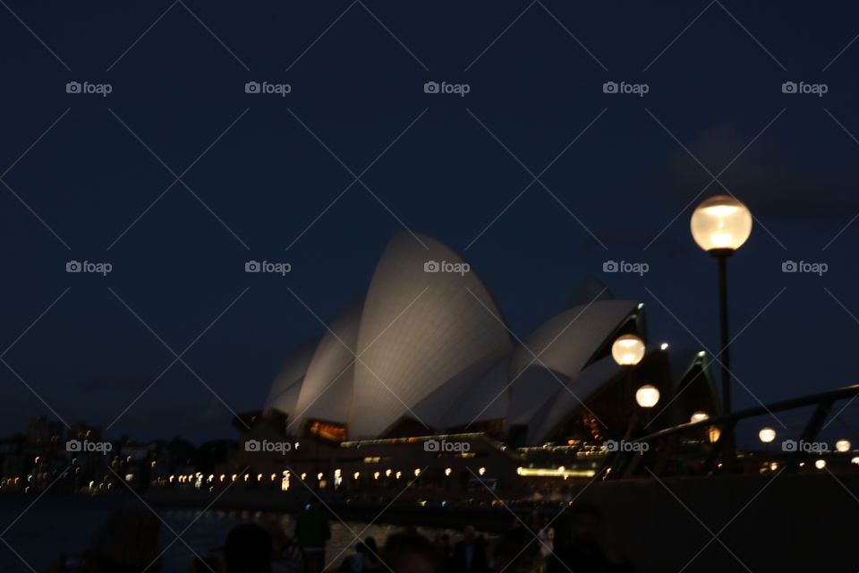 Opera House at night