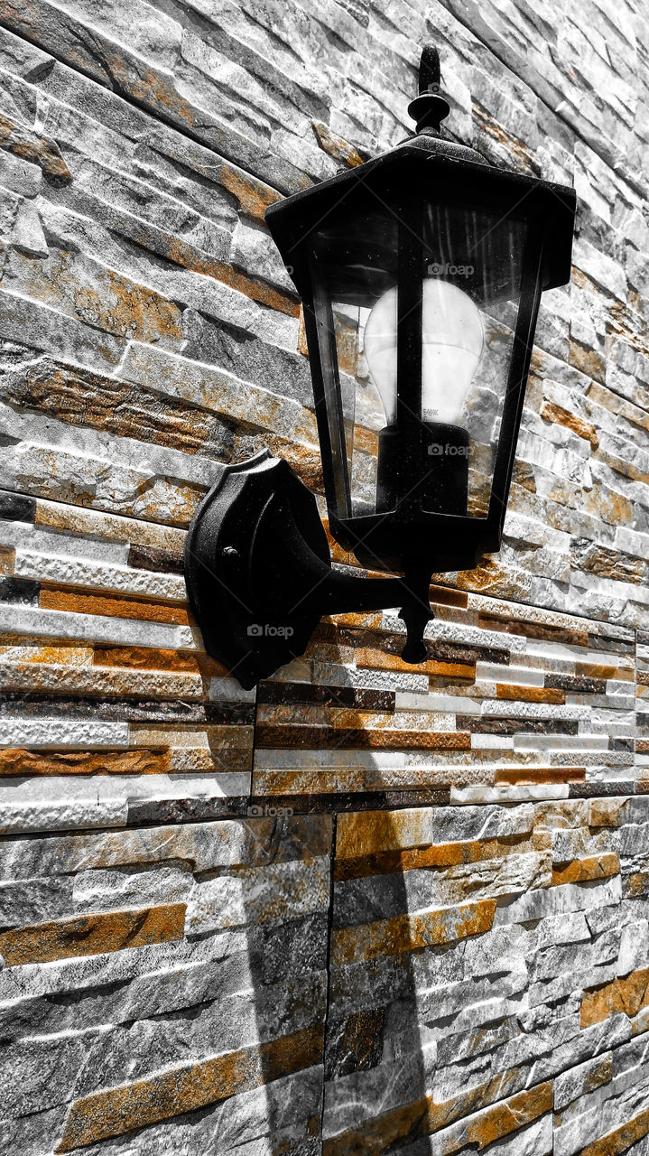 Lamp, Old, Wall, Antique, No Person