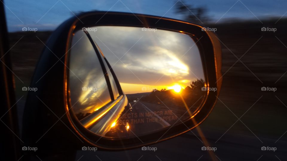 Life in the rear view mirror photo taken by Mark Fetgatter.