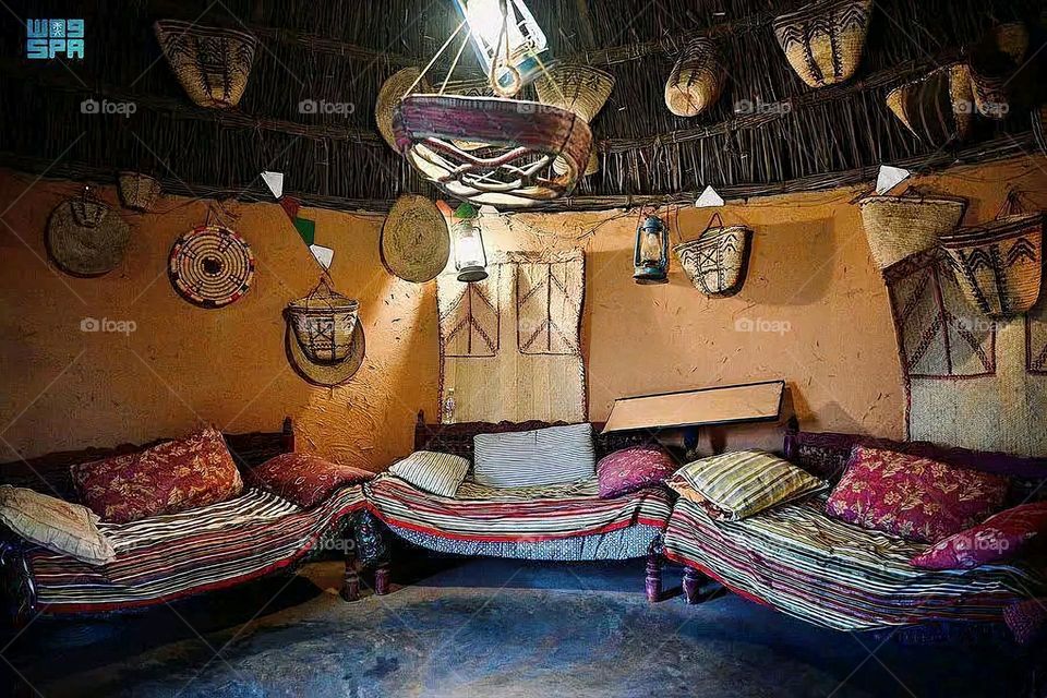 A stunning view of green mountains covered in fog in Yemen