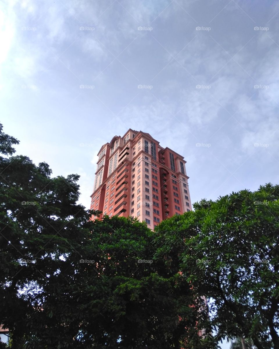 High building in the city