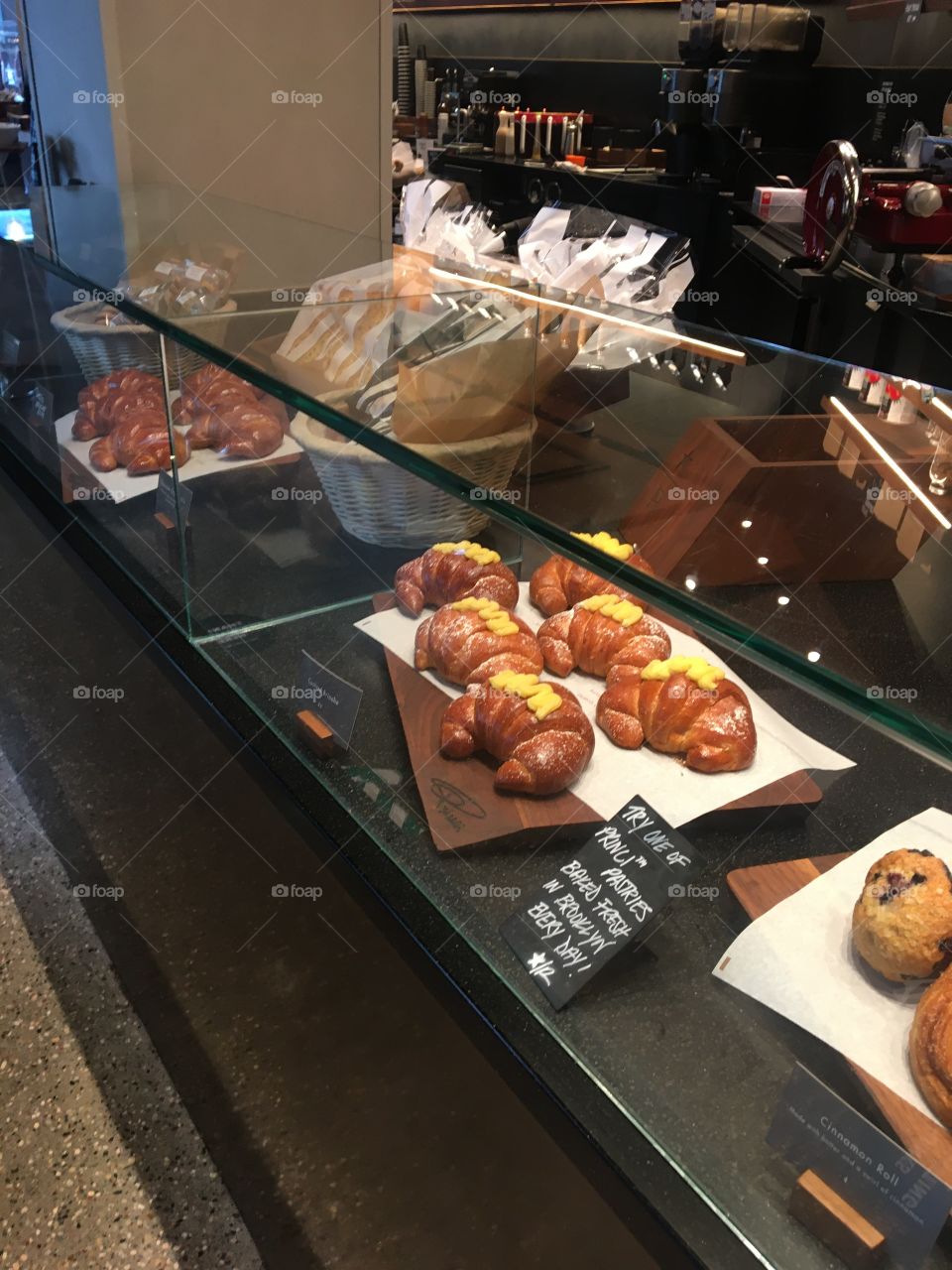 Scones and croissants at Starbucks Reserve in Manhattan (Waverly Place) in NYC 