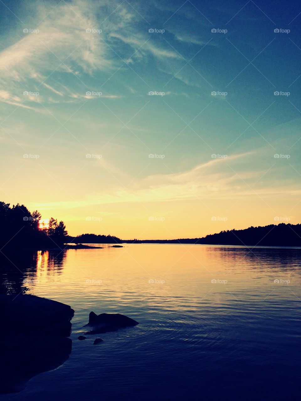 Sunset on Trout Lake