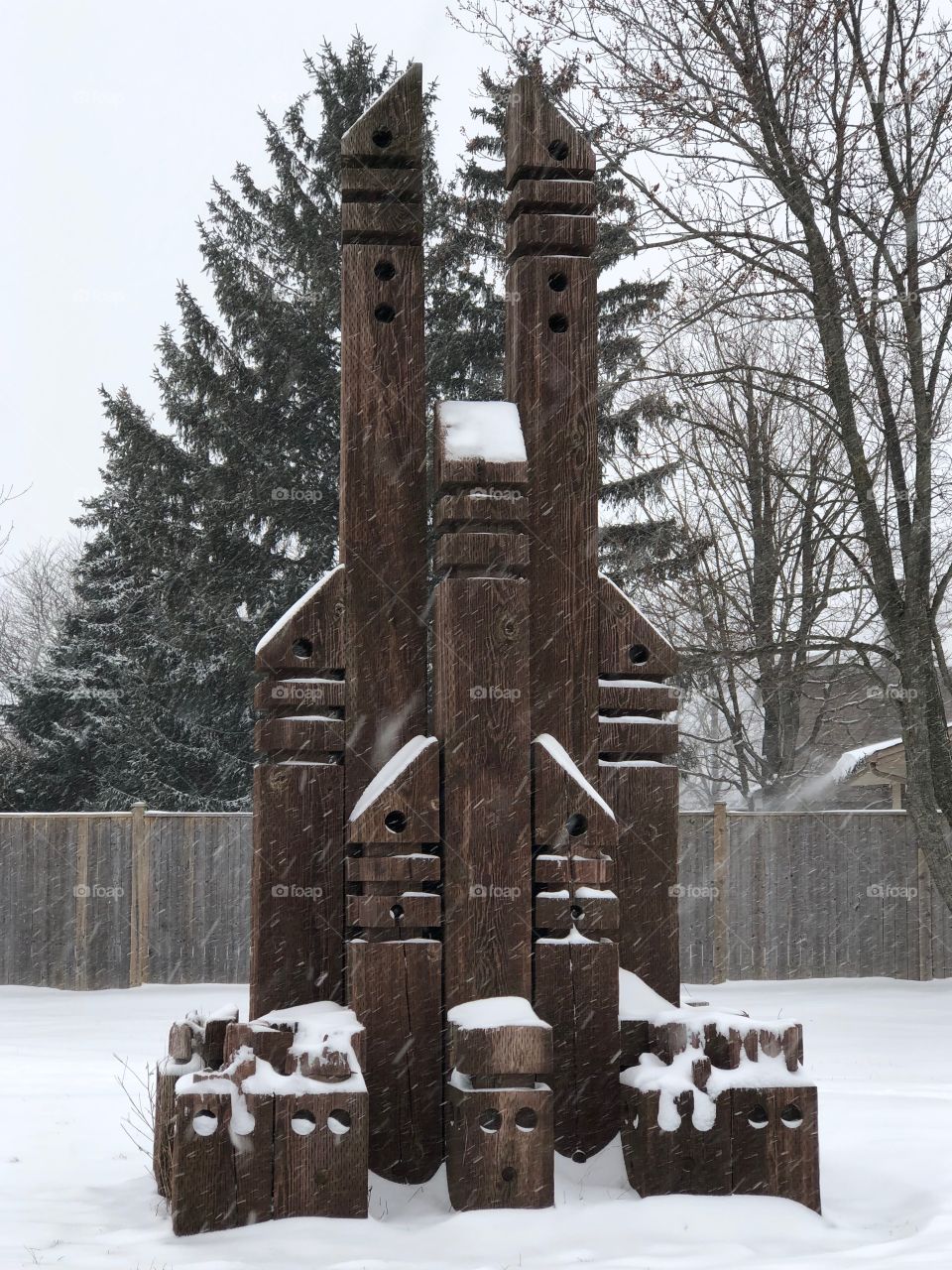 Native artwork in a nearby park. 