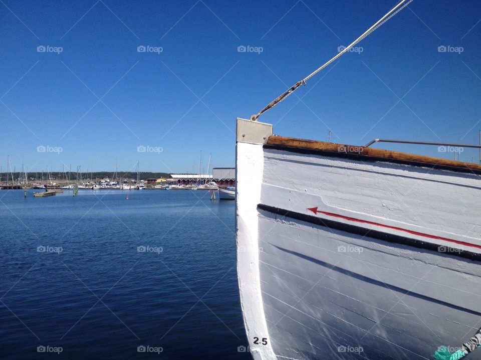 Boat and blue sea