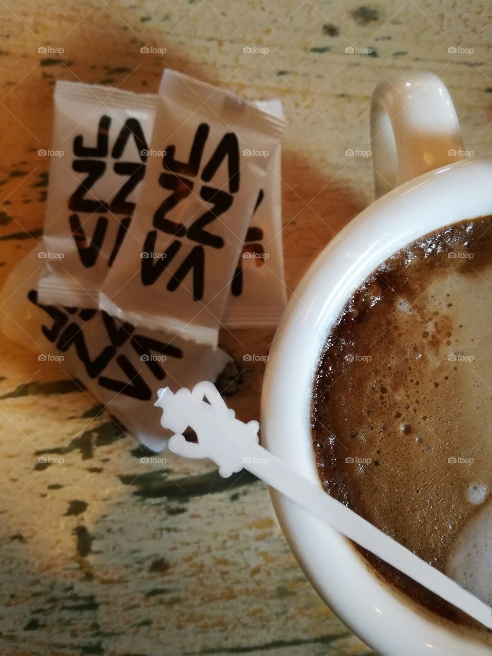 Coffee latte espresso with sugar