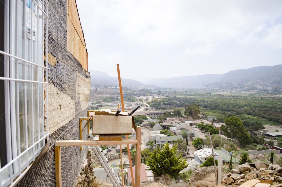 The edge of our worksite at a house in La Misión, Mexico