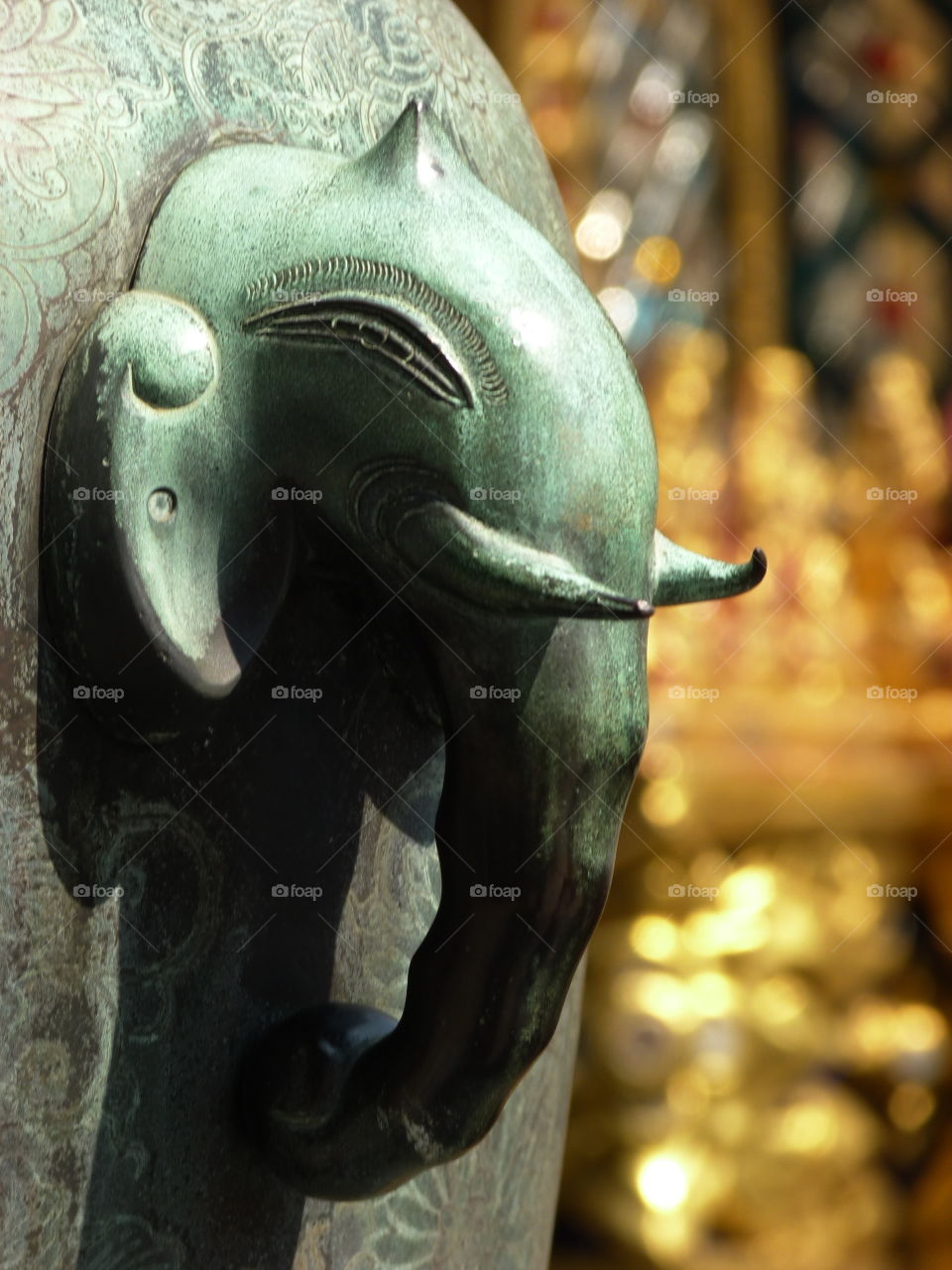 Elephant statue--Laos