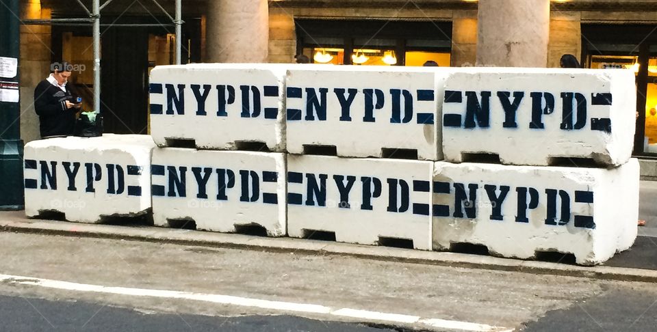 NYPD blockade staging