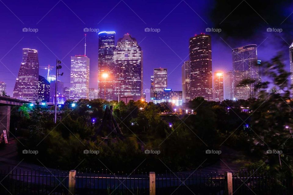 a view of downtown Houston