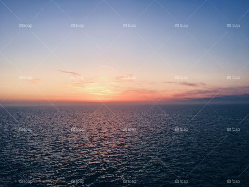 Beautiful sunset at sea