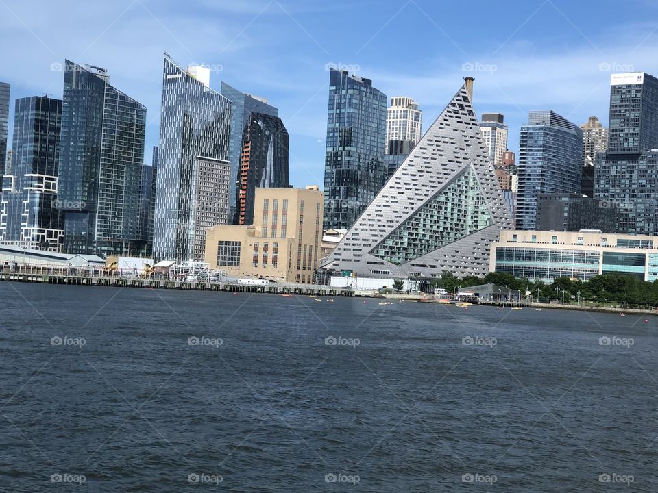 View of New York City from the water