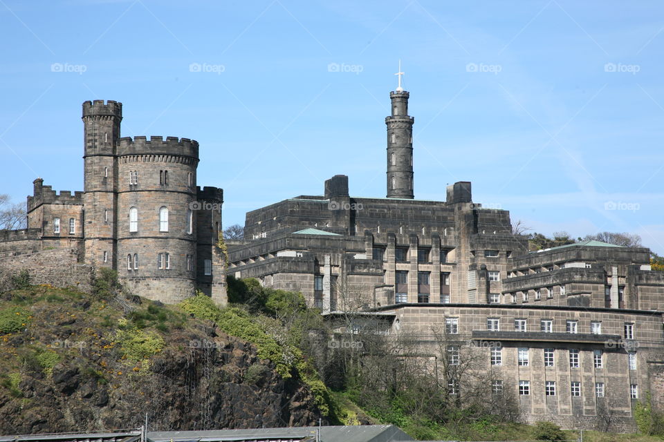 Calton Hill in Edinburgh, Scottland.