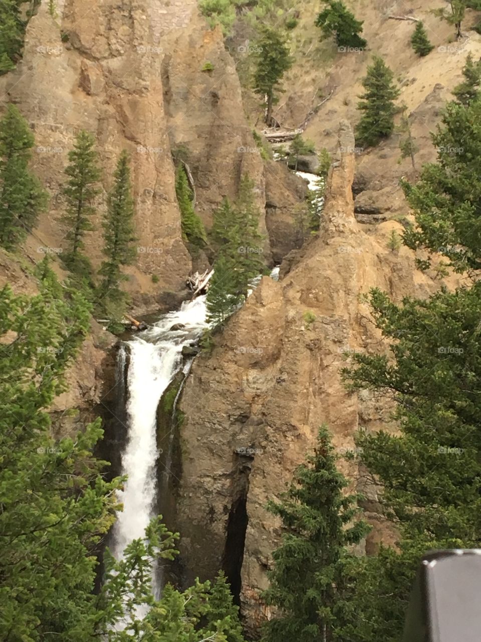 Waterfalls in Yellowstone National Park. 