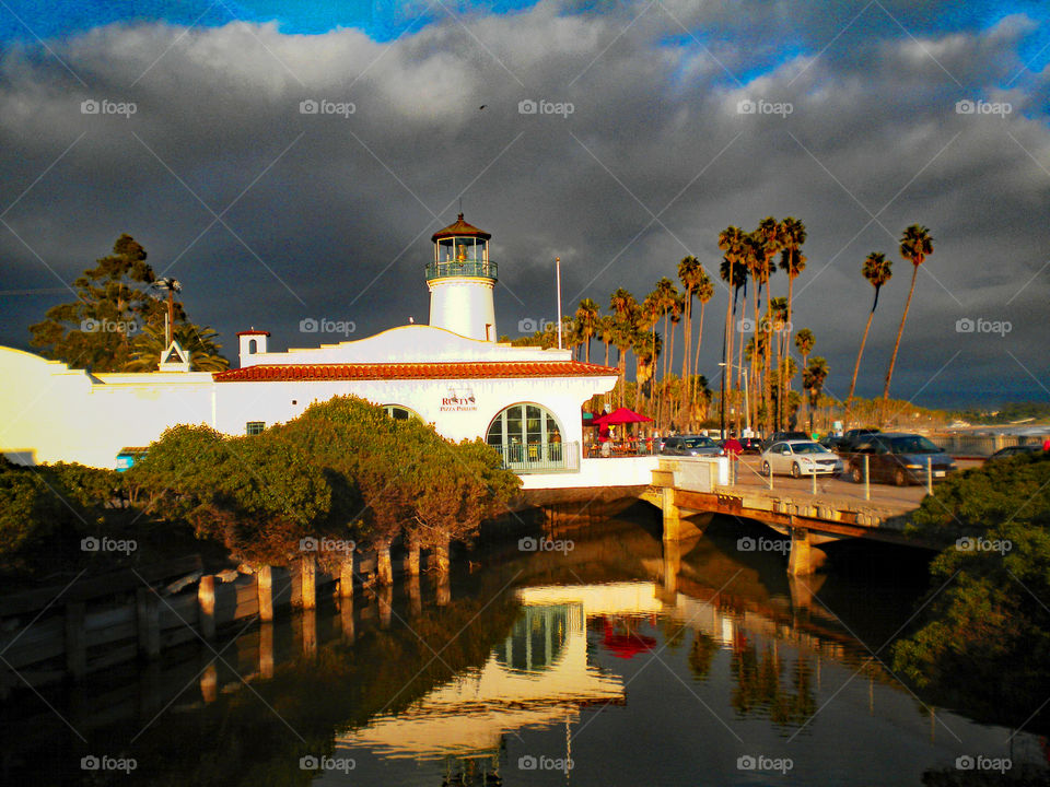 storm clouds, lighthouse