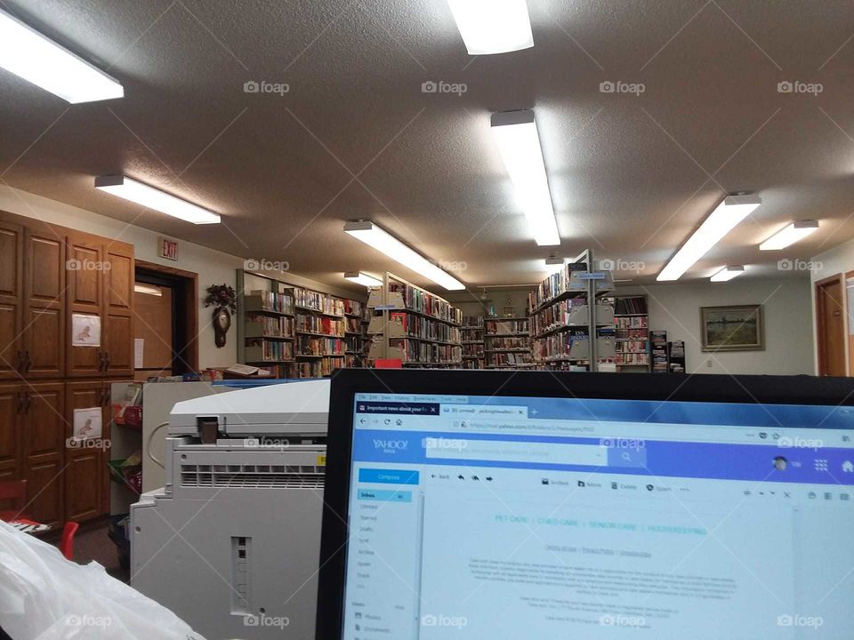 library technology in small town library