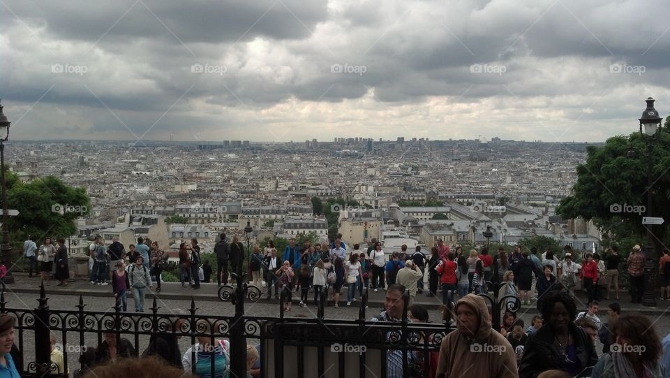 View from the Basilica of the Sacred Heart in Paris