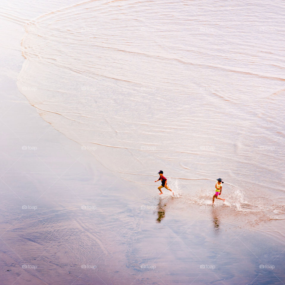 children child fun sea by georgiodan