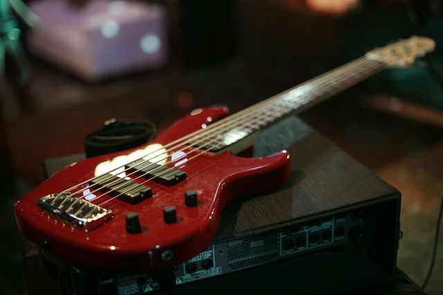 red guitar