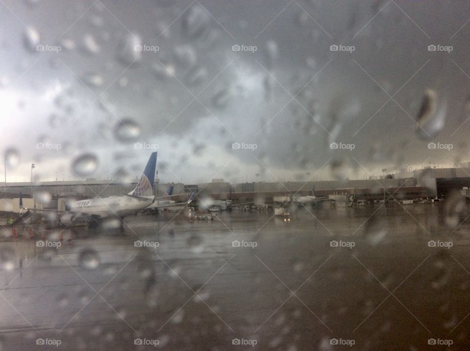 Window seat on a rainy day