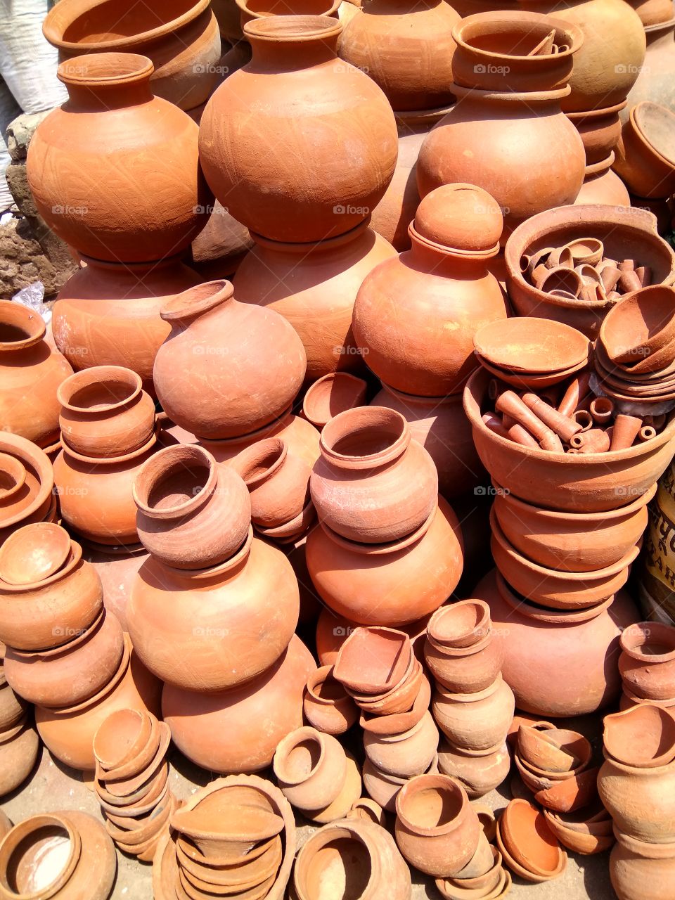 clay pots indian style