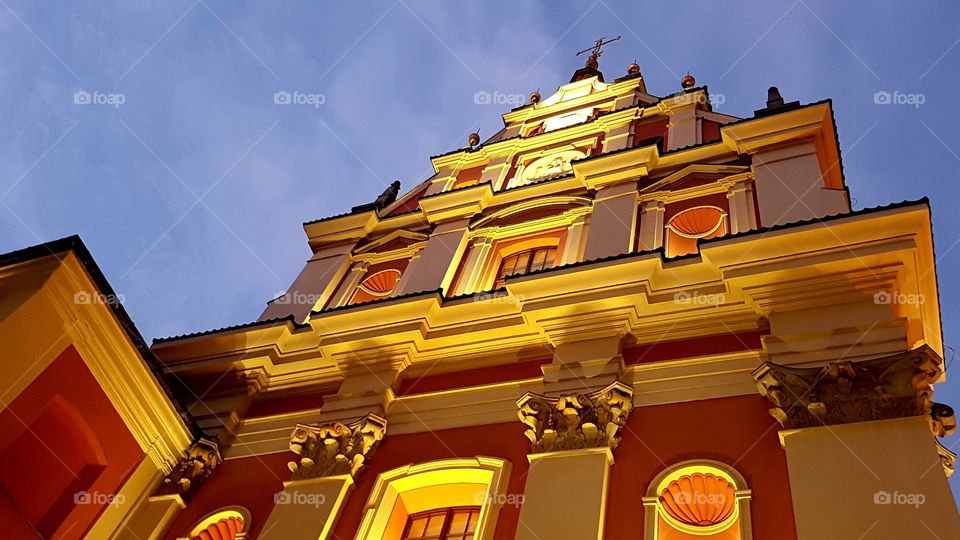 Walking in the city.