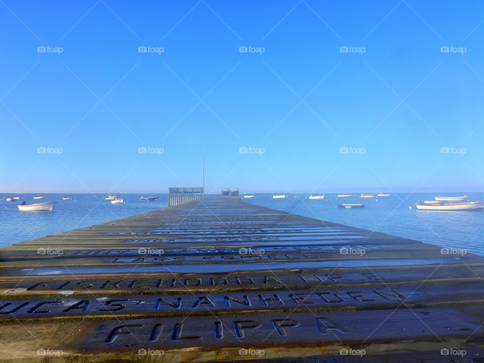 Jetty in hazy Winter light